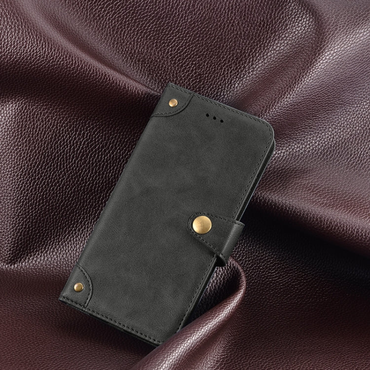 For Oukitel C19 Pro idewei Retro Texture Leather Phone Case(Black) - More Brand by idewei | Online Shopping South Africa | PMC Jewellery | Buy Now Pay Later Mobicred