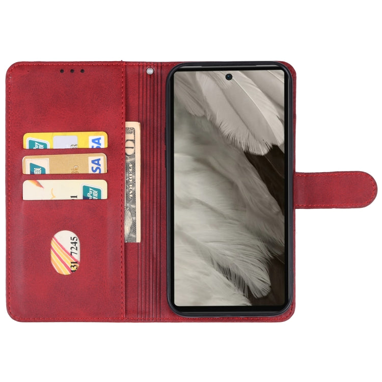 For Google Pixel 7a Leather Phone Case(Red) - Google Cases by PMC Jewellery | Online Shopping South Africa | PMC Jewellery | Buy Now Pay Later Mobicred