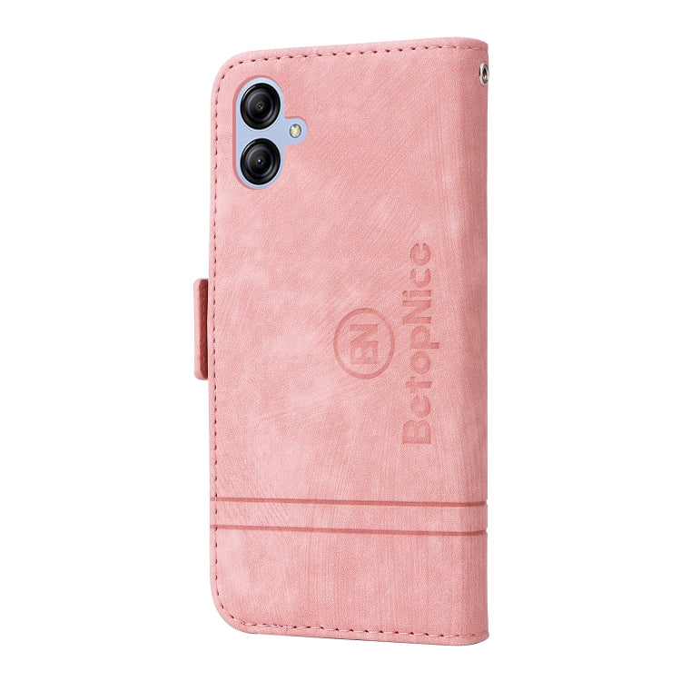 For Samsung Galaxy A04e BETOPNICE Dual-side Buckle Leather Phone Case(Pink) - Galaxy Phone Cases by BETOPNICE | Online Shopping South Africa | PMC Jewellery