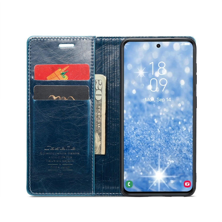 For Samsung Galaxy S23 5G CaseMe 003 Crazy Horse Texture Leather Phone Case(Blue) - Galaxy S23 5G Cases by CaseMe | Online Shopping South Africa | PMC Jewellery | Buy Now Pay Later Mobicred