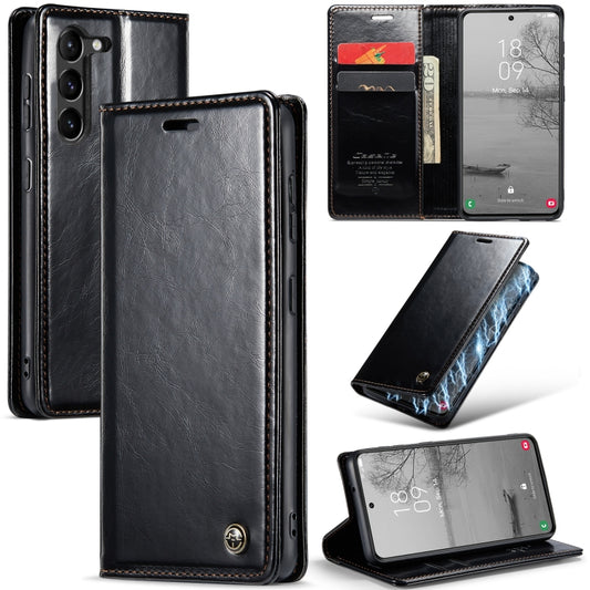 For Samsung Galaxy S23+ 5G CaseMe 003 Crazy Horse Texture Leather Phone Case(Black) - Galaxy S23+ 5G Cases by CaseMe | Online Shopping South Africa | PMC Jewellery | Buy Now Pay Later Mobicred