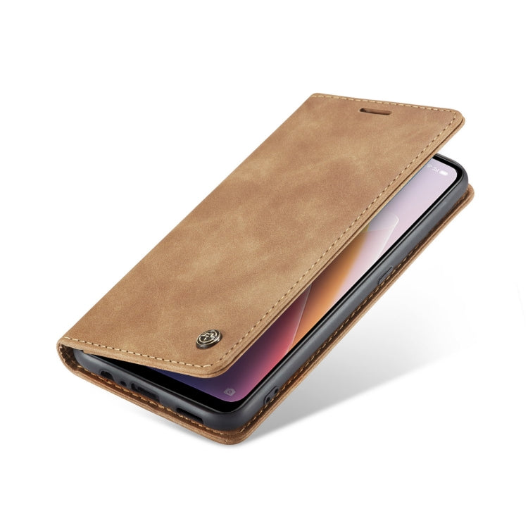 CaseMe 013 Multifunctional Horizontal Flip Leather Phone Case For OPPO Reno7 Z Global/Reno7 Lite Global/Reno8 Lite Global/F21 Pro 5G Global/Reno8 Z Global(Brown) - OPPO Cases by CaseMe | Online Shopping South Africa | PMC Jewellery | Buy Now Pay Later Mobicred