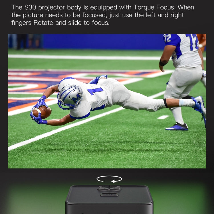 S30 Android System HD Portable WiFi Mobile Projector, Plug Type:UK Plug(Black) - Mini Projector by PMC TechLife | Online Shopping South Africa | PMC TechLife | Buy Now Pay Later Mobicred