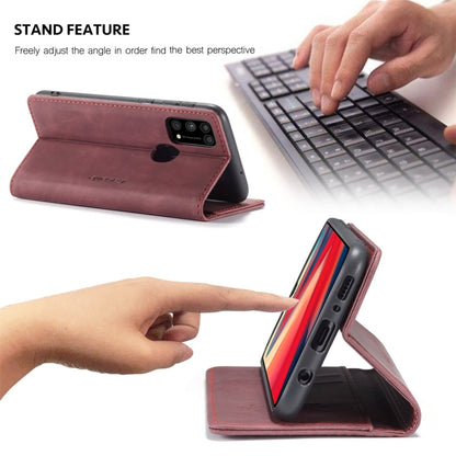 For Galaxy M31 CaseMe-013 Multifunctional Horizontal Flip Leather Case with Card Slot & Holder & Wallet(Wine Red) - Galaxy Phone Cases by CaseMe | Online Shopping South Africa | PMC Jewellery | Buy Now Pay Later Mobicred