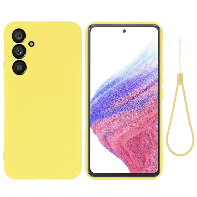 For Samsung Galaxy A54 5G Color Liquid Silicone Phone Case(Yellow) - Galaxy Phone Cases by PMC Jewellery | Online Shopping South Africa | PMC Jewellery