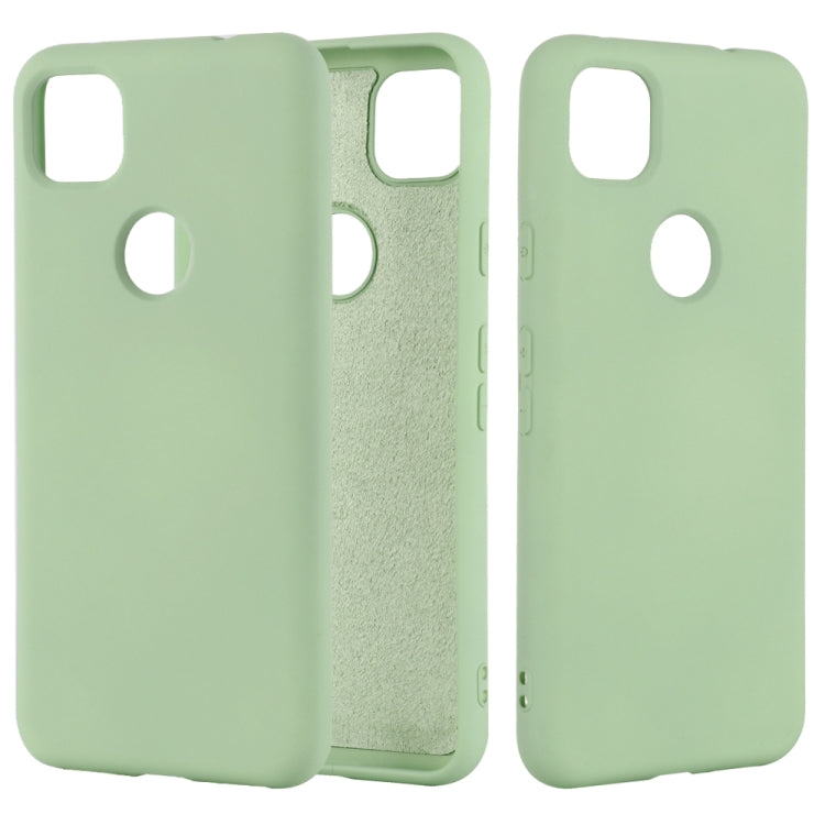 For Google Pixel 4a Pure Color Liquid Silicone Shockproof Full Coverage Case(Green) - Google Cases by PMC Jewellery | Online Shopping South Africa | PMC Jewellery