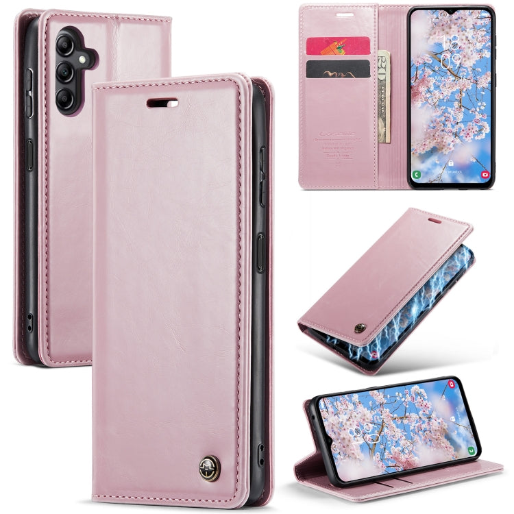 For Samsung Galaxy A14 5G CaseMe 003 Crazy Horse Texture Leather Phone Case(Rose Gold) - Galaxy Phone Cases by CaseMe | Online Shopping South Africa | PMC Jewellery | Buy Now Pay Later Mobicred