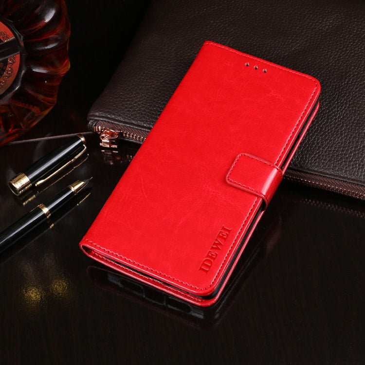 For Blackview A60 idewei Crazy Horse Texture Horizontal Flip Leather Case with Holder & Card Slots & Wallet(Red) - More Brand by idewei | Online Shopping South Africa | PMC TechLife | Buy Now Pay Later Mobicred