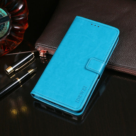 For Blackview R7 idewei Crazy Horse Texture Horizontal Flip Leather Case with Holder & Card Slots & Wallet(Sky Blue) - More Brand by idewei | Online Shopping South Africa | PMC Jewellery