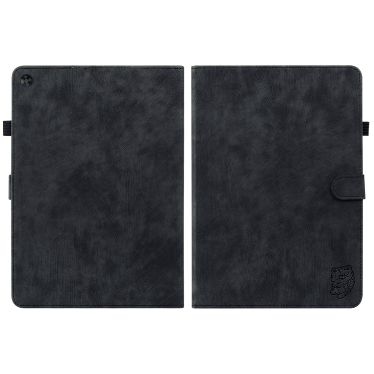 For Huawei MatePad SE Tiger Pattern Flip Leather Tablet Case(Black) - Huawei by PMC TechLife | Online Shopping South Africa | PMC TechLife | Buy Now Pay Later Mobicred