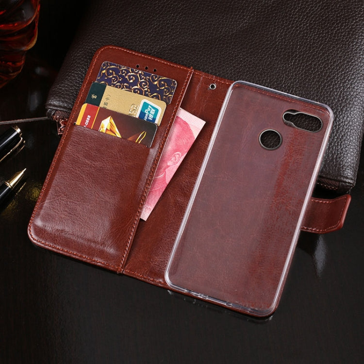 For Oukitel C11 Pro idewei  Crazy Horse Texture Horizontal Flip Leather Case with Holder & Card Slots & Wallet(Brown) - More Brand by idewei | Online Shopping South Africa | PMC Jewellery | Buy Now Pay Later Mobicred