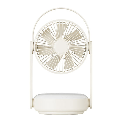 WT-F62 Outdoor Portable USB Charging Air Cooling Fan with LED Night Lamp(Cream Color) - Electric Fans by PMC Jewellery | Online Shopping South Africa | PMC Jewellery | Buy Now Pay Later Mobicred