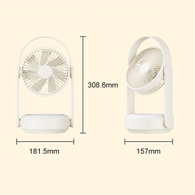 WT-F62 Outdoor Portable USB Charging Air Cooling Fan with LED Night Lamp(Army Green) - Electric Fans by PMC Jewellery | Online Shopping South Africa | PMC Jewellery | Buy Now Pay Later Mobicred