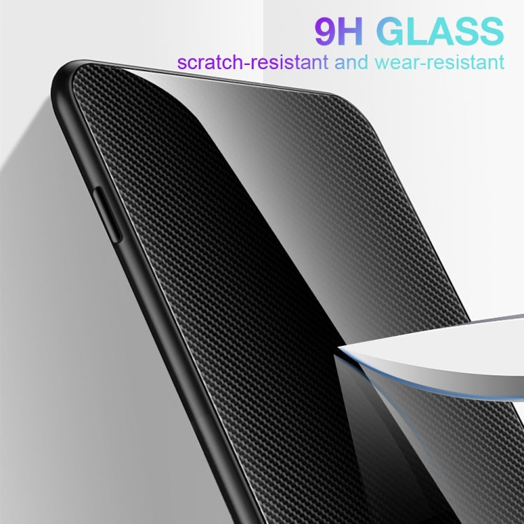 For OPPO A17 Texture Gradient Glass TPU Phone Case(Red) - OPPO Cases by PMC TechLife | Online Shopping South Africa | PMC TechLife | Buy Now Pay Later Mobicred