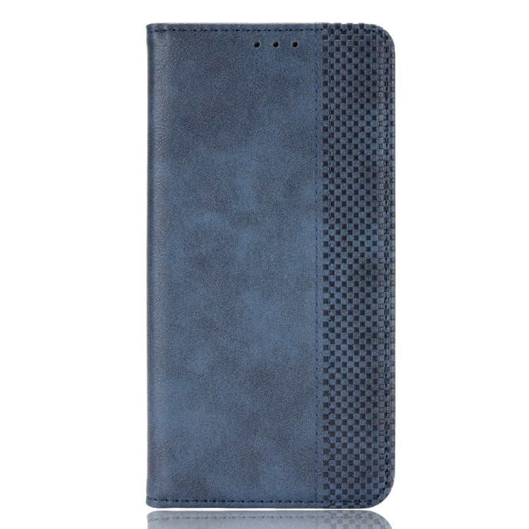 For Blackview A52 Magnetic Buckle Retro Texture Leather Phone Case(Blue) - More Brand by PMC TechLife | Online Shopping South Africa | PMC TechLife | Buy Now Pay Later Mobicred