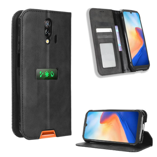 For Blackview BV7200 Magnetic Buckle Retro Texture Leather Phone Case(Black) - More Brand by PMC Jewellery | Online Shopping South Africa | PMC Jewellery