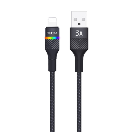 TOTU BL-016 Journey Series USB to 8 Pin Colorful Breathing Light Data Cable, Length:1.5m(Black) - Normal Style Cable by TOTUDESIGN | Online Shopping South Africa | PMC Jewellery | Buy Now Pay Later Mobicred