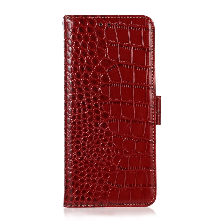 For Honor X7a 4G Crocodile Top Layer Cowhide Leather Phone Case(Red) - Honor Cases by PMC TechLife | Online Shopping South Africa | PMC TechLife | Buy Now Pay Later Mobicred