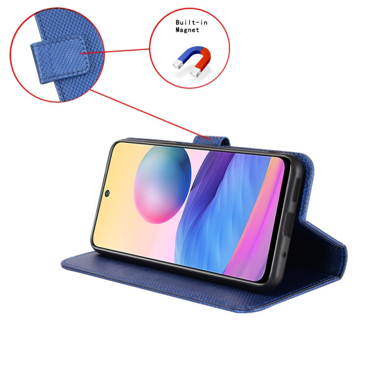For Blackview A52 Diamond Texture Leather Phone Case(Blue) - More Brand by PMC TechLife | Online Shopping South Africa | PMC TechLife | Buy Now Pay Later Mobicred