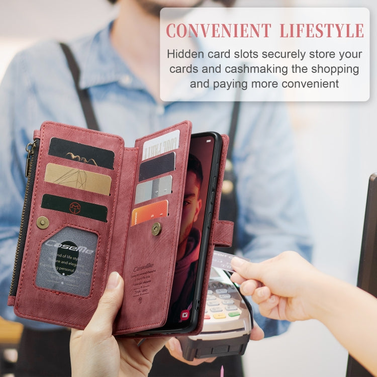 For Samsung Galaxy A34 5G CaseMe C30 Multifunctional Leather Phone Case(Red) - Galaxy Phone Cases by CaseMe | Online Shopping South Africa | PMC Jewellery | Buy Now Pay Later Mobicred