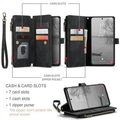 For Samsung Galaxy S23+ 5G CaseMe C30 Multifunctional Leather Phone Case(Black) - Galaxy S23+ 5G Cases by CaseMe | Online Shopping South Africa | PMC Jewellery | Buy Now Pay Later Mobicred