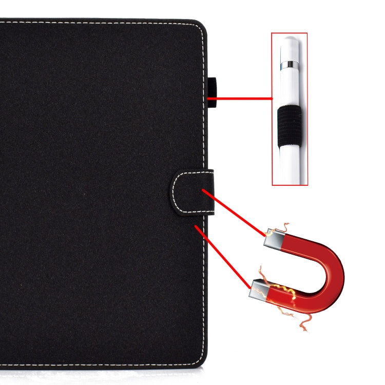 For 10 inch Solid Color Tablet PC Universal Magnetic Horizontal Flip Leather Case with Card Slots & Holder(Black) - 10 - 11 inch by PMC TechLife | Online Shopping South Africa | PMC TechLife | Buy Now Pay Later Mobicred