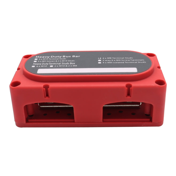 CP-3089-02 300A 48V 4-way M8 Terminal Busbar(Red) - Booster Cable & Clip by PMC Jewellery | Online Shopping South Africa | PMC Jewellery | Buy Now Pay Later Mobicred