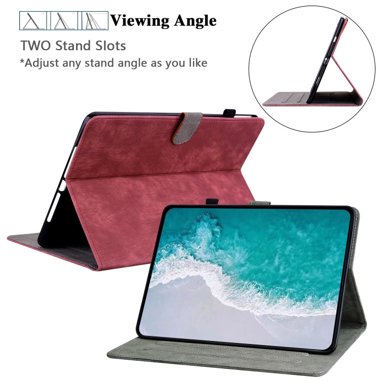 For Honor Pad V8 Pro Tiger Pattern Flip Leather Tablet Case(Red) - Honor by PMC TechLife | Online Shopping South Africa | PMC TechLife | Buy Now Pay Later Mobicred