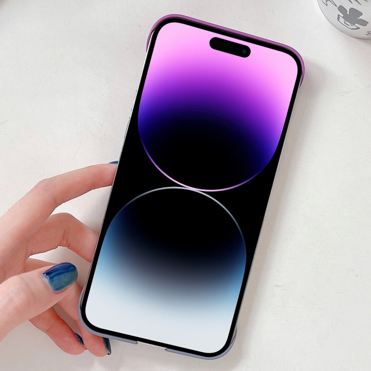 For iPhone 14 Pro Frameless Skin Feel Gradient Phone Case(Dark Purple + Grey) - iPhone 14 Pro Cases by PMC Jewellery | Online Shopping South Africa | PMC Jewellery | Buy Now Pay Later Mobicred