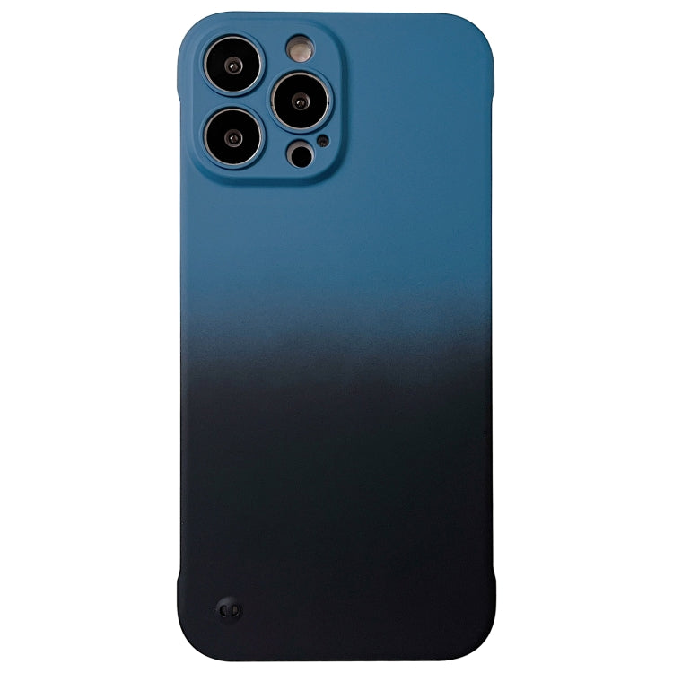 For iPhone 14 Plus Frameless Skin Feel Gradient Phone Case(Blue + Black) - iPhone 14 Plus Cases by PMC Jewellery | Online Shopping South Africa | PMC Jewellery | Buy Now Pay Later Mobicred