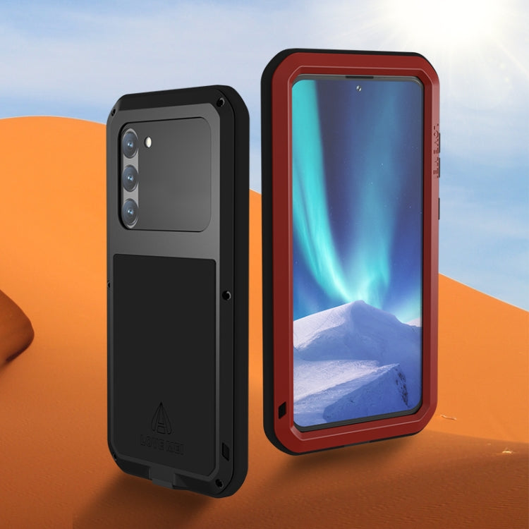 For Samsung Galaxy S23+ 5G LOVE MEI Metal Shockproof Life Waterproof Dustproof Phone Case(Red) - Galaxy S23+ 5G Cases by LOVE MEI | Online Shopping South Africa | PMC TechLife | Buy Now Pay Later Mobicred