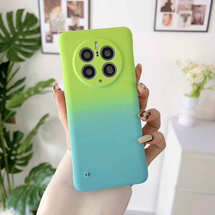 For Huawei P50 Pro Frameless Skin Feel Gradient Phone Case(Green Blue) - Huawei Cases by PMC Jewellery | Online Shopping South Africa | PMC Jewellery | Buy Now Pay Later Mobicred