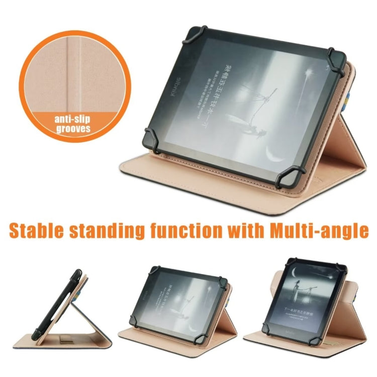 For 6 inch Rotating Universal Leather Tablet Case(Black) - 7 inch by PMC TechLife | Online Shopping South Africa | PMC TechLife | Buy Now Pay Later Mobicred