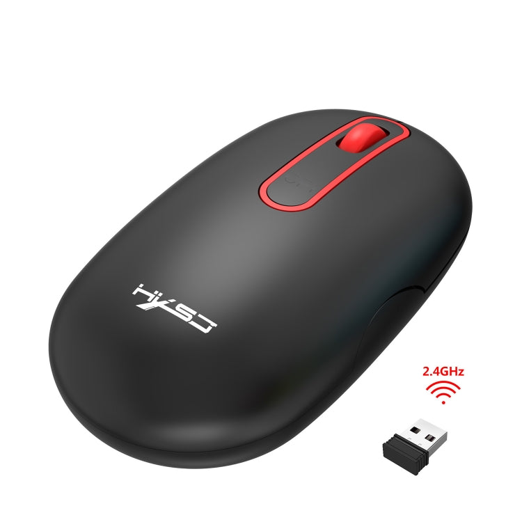 HXSJ T15 2.4GHz 4 Keys Wireless Mute Mouse(Black) - Wireless Mice by HXSJ | Online Shopping South Africa | PMC Jewellery | Buy Now Pay Later Mobicred