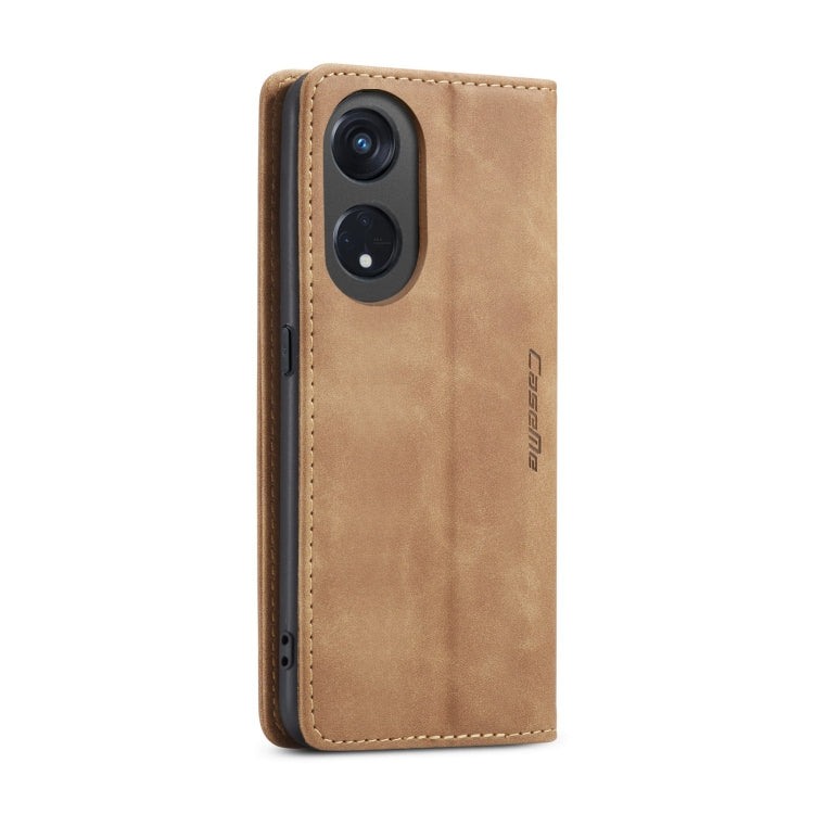 For OPPO Reno8 T 5G CaseMe 013 Multifunctional Horizontal Flip Leather Phone Case(Brown) - OPPO Cases by CaseMe | Online Shopping South Africa | PMC Jewellery | Buy Now Pay Later Mobicred