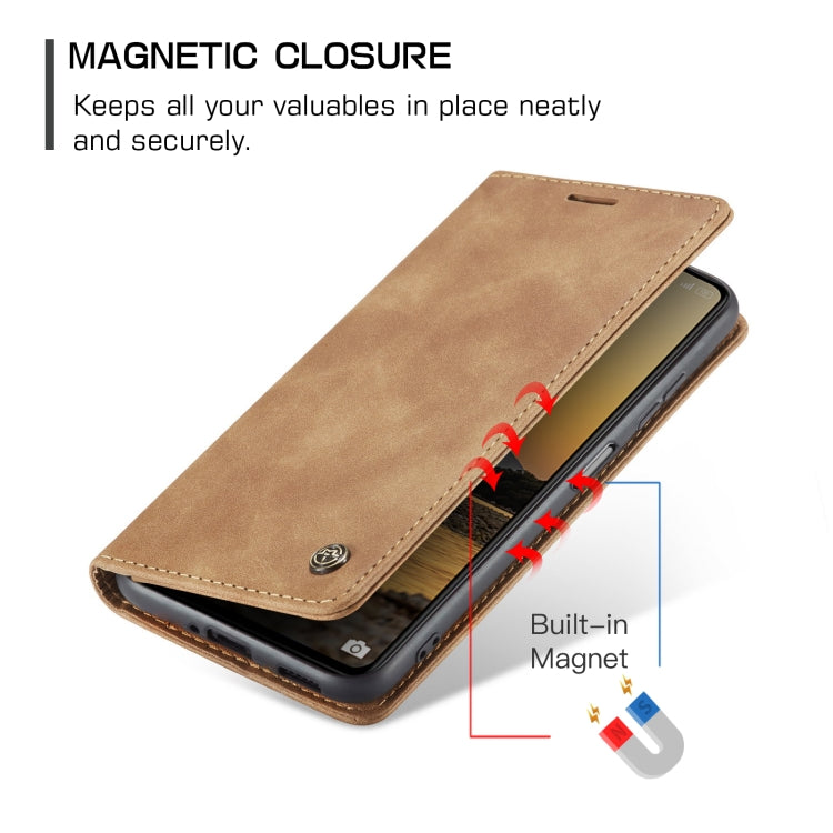 For OPPO Reno8 T 5G CaseMe 013 Multifunctional Horizontal Flip Leather Phone Case(Brown) - OPPO Cases by CaseMe | Online Shopping South Africa | PMC Jewellery | Buy Now Pay Later Mobicred