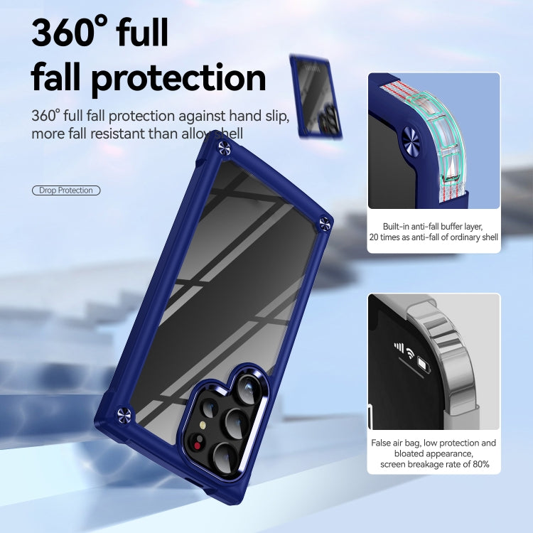 For Samsung Galaxy S24 Ultra 5G TPU + PC Lens Protection Phone Case(Blue) - Galaxy S24 Ultra 5G Cases by PMC Jewellery | Online Shopping South Africa | PMC Jewellery