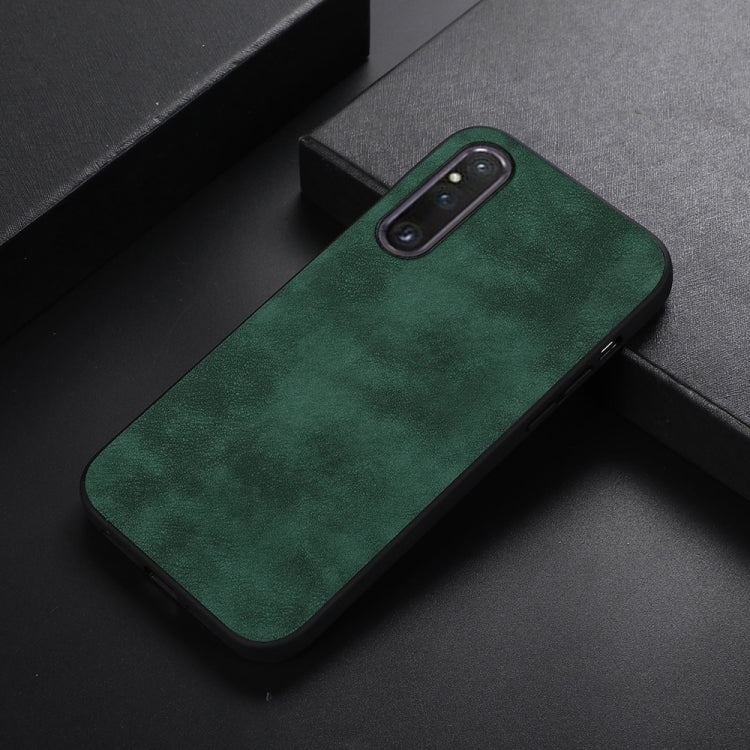 For Sony Xperia 1 V Morocco Texture PU Phone Case(Green) - Sony Cases by PMC Jewellery | Online Shopping South Africa | PMC Jewellery | Buy Now Pay Later Mobicred