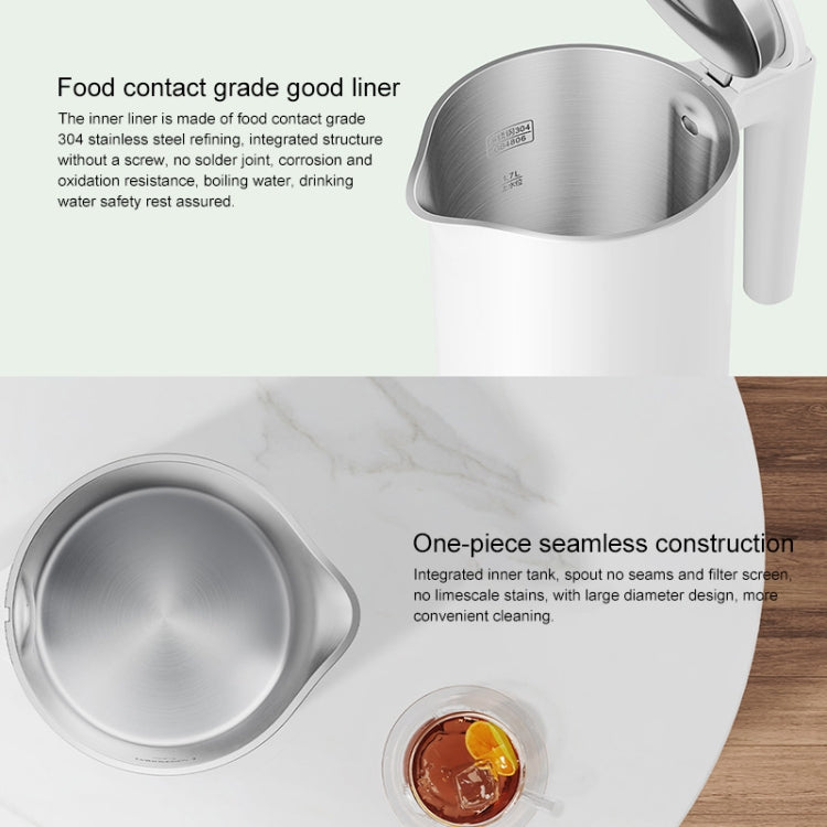 Original Xiaomi Mijia 1.7L 1800W Electric Kettle, AC 220V(White) - free shipping - PMC TechLife - Order now!