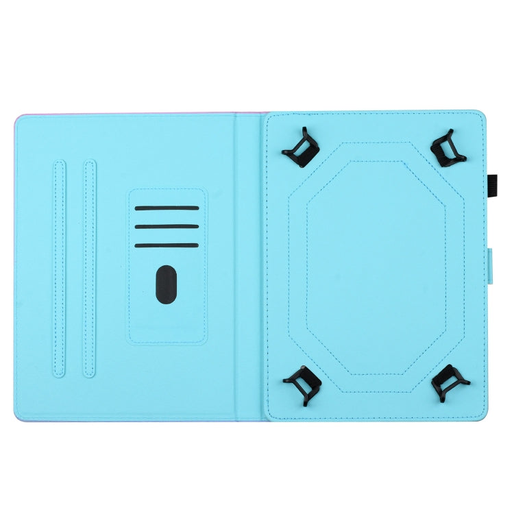 For 10 inch Universal Stitching Gradient Leather Tablet Case(Pink Blue) - free shipping - PMC TechLife - Order now!