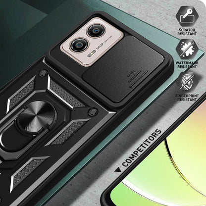 For Motorola Moto G53 / G13 / G23 5G Sliding Camera Cover Design TPU+PC Phone Case(Black) - Motorola Cases by PMC Jewellery | Online Shopping South Africa | PMC Jewellery | Buy Now Pay Later Mobicred