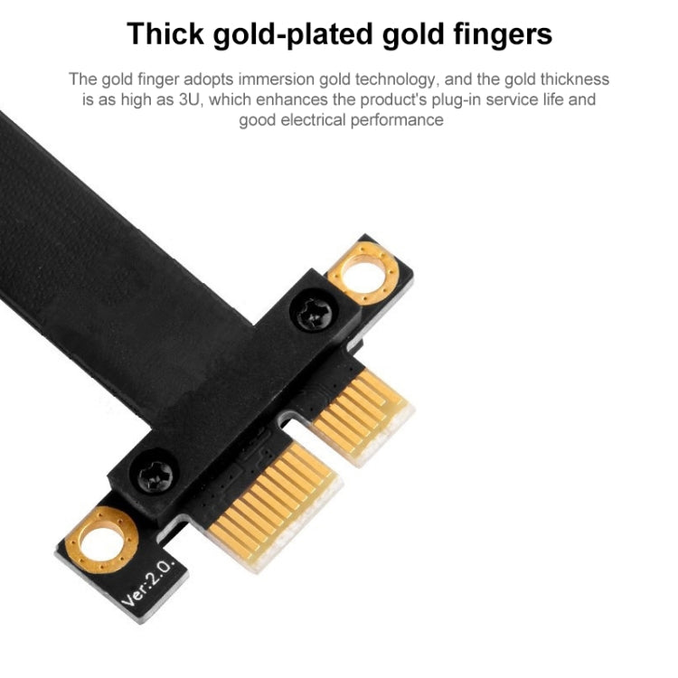 PCI-E 3.0 1X to 16X 180 Degree Graphics Card Extension Cable, Length:25cm -  by PMC Jewellery | Online Shopping South Africa | PMC Jewellery | Buy Now Pay Later Mobicred