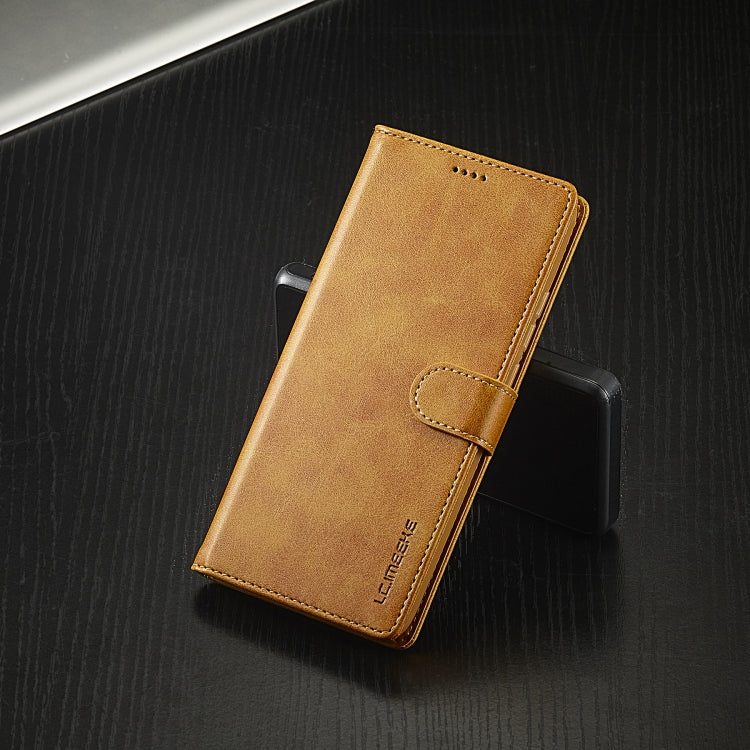 For Xiaomi Redmi Note 13 5G LC.IMEEKE Calf Texture Leather Phone Case(Brown) - Note 13 Cases by LC.IMEEKE | Online Shopping South Africa | PMC Jewellery | Buy Now Pay Later Mobicred