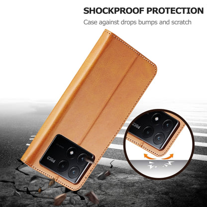 For Xiaomi Poco X6 Pro LC.IMEEKE Calf Texture Leather Phone Case(Brown) - Xiaomi Cases by LC.IMEEKE | Online Shopping South Africa | PMC Jewellery | Buy Now Pay Later Mobicred