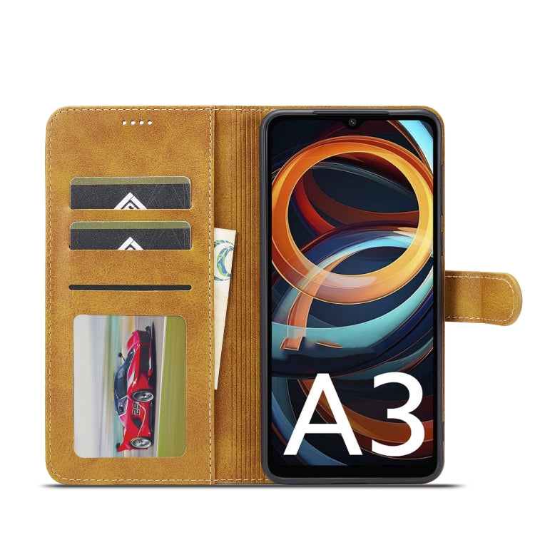 For Xiaomi Redmi A3 LC.IMEEKE Calf Texture Leather Phone Case(Brown) - Xiaomi Cases by LC.IMEEKE | Online Shopping South Africa | PMC TechLife