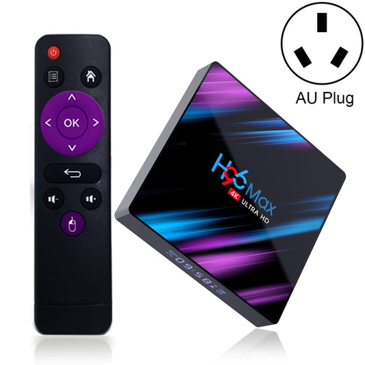 H96 Max-3318 4K Ultra HD Android TV Box with Remote Controller, Android 10.0, RK3318 Quad-Core 64bit Cortex-A53, 2GB+16GB, Support TF Card / USBx2 / AV / Ethernet, Plug Specification:AU Plug - RK3318 by PMC Jewellery | Online Shopping South Africa | PMC Jewellery | Buy Now Pay Later Mobicred