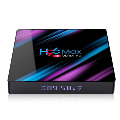 H96 Max-3318 4K Ultra HD Android TV Box with Remote Controller, Android 10.0, RK3318 Quad-Core 64bit Cortex-A53, 4GB+32GB, Support TF Card / USBx2 / AV / Ethernet, Plug Specification:US Plug - RK3318 by PMC Jewellery | Online Shopping South Africa | PMC Jewellery | Buy Now Pay Later Mobicred