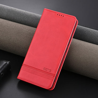 For Honor Magic6 AZNS Magnetic Calf Texture Flip Leather Phone Case(Red) - Honor Cases by AZNS | Online Shopping South Africa | PMC Jewellery | Buy Now Pay Later Mobicred