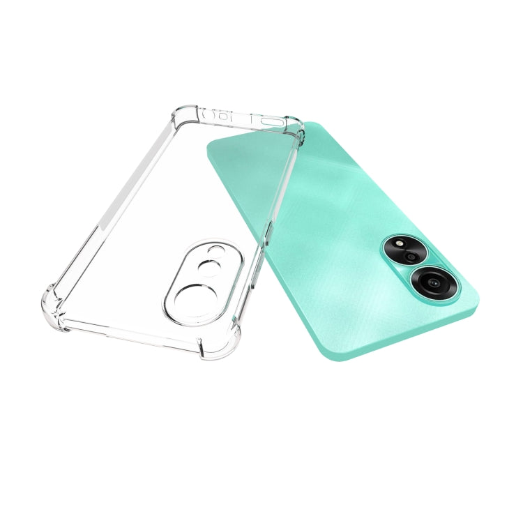 For OPPO A78 4G Shockproof Non-slip Thickening TPU Phone Case(Transparent) - OPPO Cases by PMC Jewellery | Online Shopping South Africa | PMC Jewellery | Buy Now Pay Later Mobicred