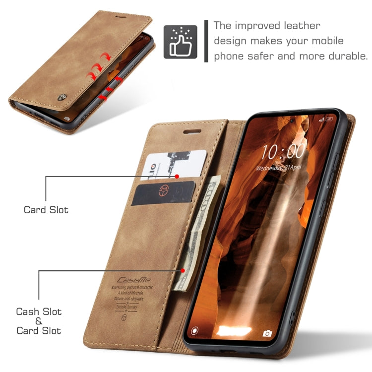 For Xiaomi Redmi 11A / 12C CaseMe 013 Multifunctional Horizontal Flip Leather Phone Case(Brown) - Xiaomi Cases by CaseMe | Online Shopping South Africa | PMC Jewellery | Buy Now Pay Later Mobicred